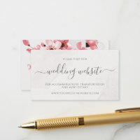 Watercolor Floral Cherry Blossom Wedding Website