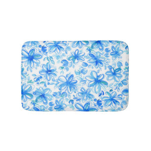 Watercolor Floral Chintz Cute Pattern Bath Mat