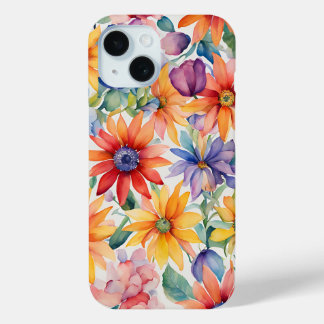 Watercolor floral colourful iPhone / iPad case