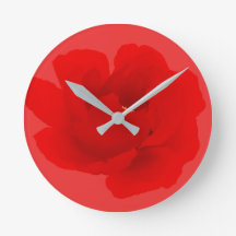 Watercolor Floral Crimson Red Peony