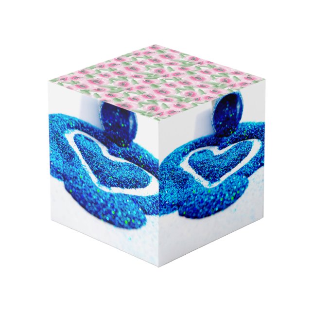 Watercolor Floral Cube (Front Angled)