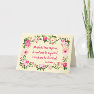 Watercolor Floral Custom Mother's Day Card