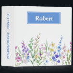 Watercolor Floral Custom Name Binder Cover Design<br><div class="desc">Add a soft and elegant touch to your school or office essentials with this watercolor floral custom name binder cover. Designed with delicate hand-painted flowers and a calming color palette, it brings both beauty and organization together. Perfect for students, teachers, or professionals, this personalized binder makes it easy to stay...</div>