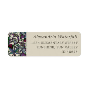 Watercolor floral custom return address label