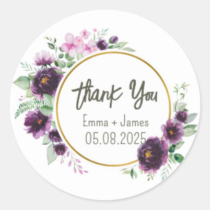 Watercolor Floral Customizable Text Sticker