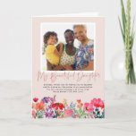 Watercolor Floral | Daughter Mother's Day Photo Card<br><div class="desc">Featuring watercolor spring wildflower florals and your own photo. Add another photo and custom message to the inside as well. All wording and colours can be personalized. Mother's Day is the perfect opportunity to show ALL the moms in our lives just how much we love them. Your daughter has made...</div>