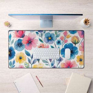Watercolor Floral Desk Mat