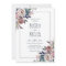 Watercolor Floral Dusty Rose Mauve Navy Blue