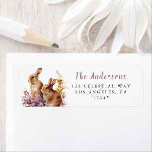 Watercolor Floral Easter Address