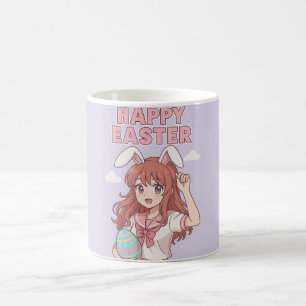 Watercolor Floral Easter Bunny Coffee Mug