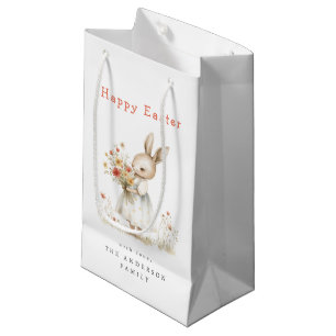 Watercolor Floral Easter Small Gift Bag