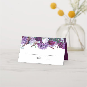 Watercolor Floral Elegant Botanical Wedding Place Card