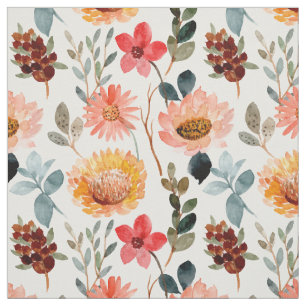Watercolor floral fabric