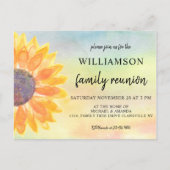 Watercolor Floral Family Reunion Announcement Postcard (Front)