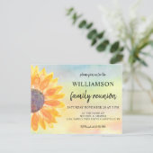 Watercolor Floral Family Reunion Announcement Postcard (Standing Front)