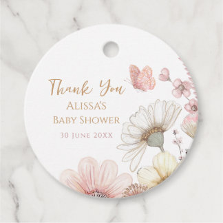 Watercolor Floral Favour Tags