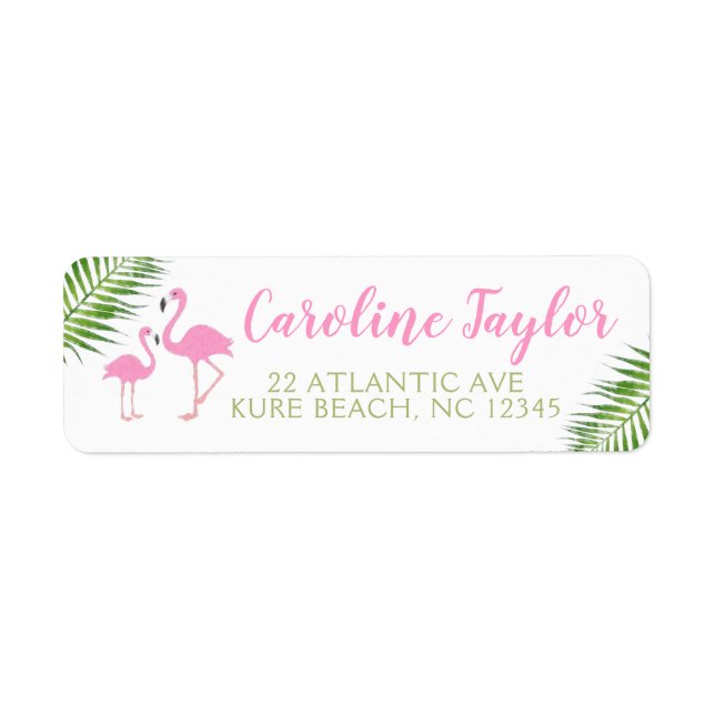 Watercolor Floral Flamingo Baby Shower (Front)