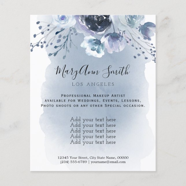 watercolor floral flyer (Front)