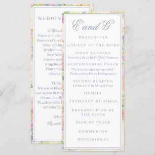 Watercolor Floral Garden Party Crest Program