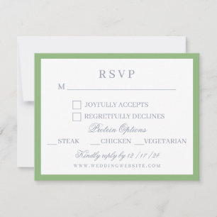 Watercolor Floral Garden Party Crest Wedding RSVP Card