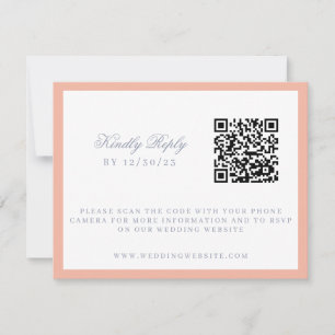 Watercolor Floral Garden Party Crest Wedding  RSVP Card