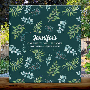 Watercolor Floral Garden Personalized Planner Binder