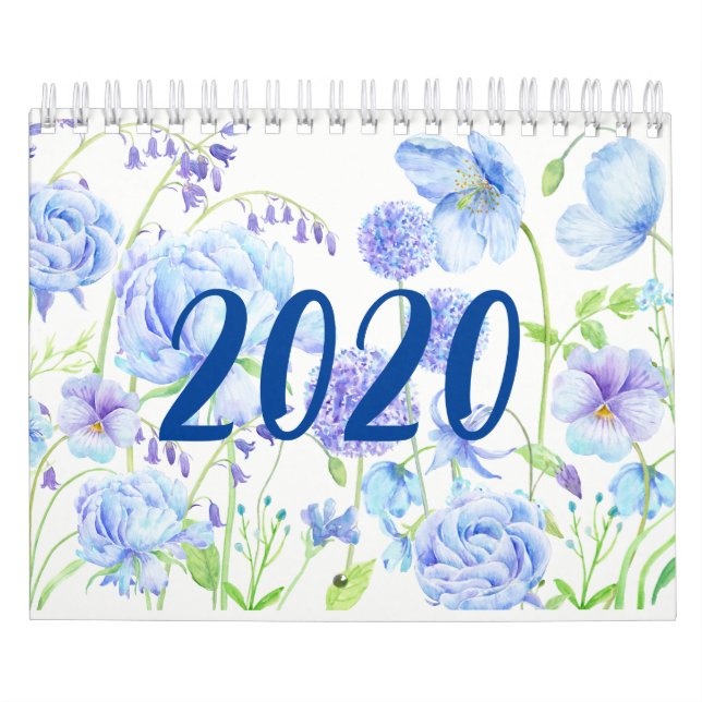 Watercolor Floral Gardens Calendar 2020 (Cover)