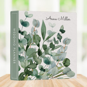 Watercolor Floral Greenery Foliage Leaves Binder