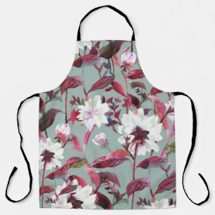 Watercolor Floral: Hand Drawn Blooms. Apron