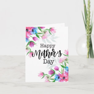 Watercolor Floral Happy Mother's Day Card