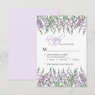 Watercolor Floral Heather Wedding RSVP