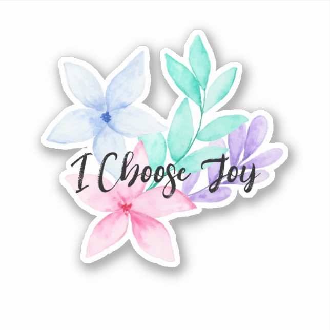  Watercolor Floral I Choose Joy Sayings (Front)