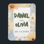 Watercolor Floral Illustration Wedding  Magnet<br><div class="desc">Watercolor Floral Illustration Wedding Magnet</div>