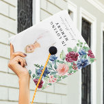 Watercolor Floral In Loving Memory Graduate Graduation Cap Topper<br><div class="desc">Honour a beloved friend or family member on graduation day with this beautiful watercolor floral 'In Loving Memory' photo memorial graduation cap topper. This unique memorial keepsake graduation cap is the perfect gift for yourself, family or friends to pay tribute to your loved one. Simply add picture and personalize with...</div>