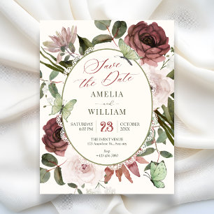 Watercolor floral  invitation