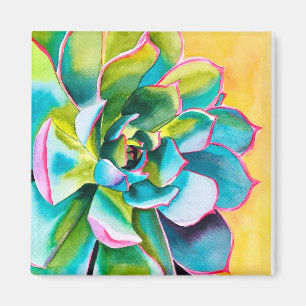 Watercolor floral iris flower magnet