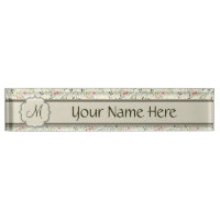 Watercolor Floral Kaleidoscope with Monogram