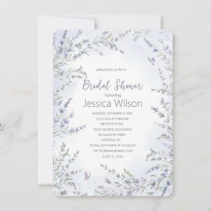 Watercolor  Floral  Lavender   Bridal Shower Invit Invitation