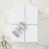 Watercolor Floral Lavender Purple Bridal Shower Gift Tags (With Twine)