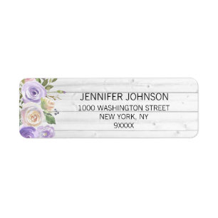 Watercolor Floral Lavender Rustic Bridal Shower
