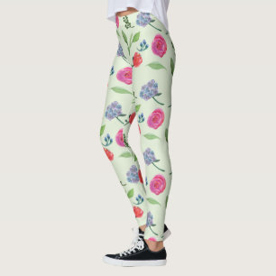 Watercolor Floral Leggings