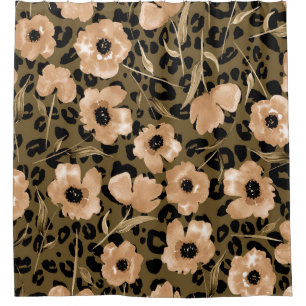 Watercolor Floral Leopard: Endless Pattern