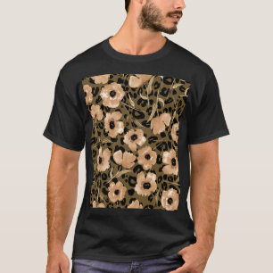 Watercolor Floral Leopard: Endless Pattern T-Shirt
