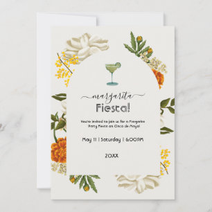Watercolor Floral Mexican Margarita Fiesta  Invitation