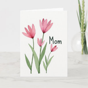 Watercolor Floral Mom Card