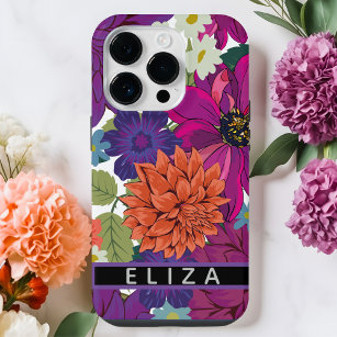 Watercolor  Floral monogram custom Phone Case