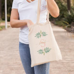 Watercolor Floral Monogrammed Tote Bag<br><div class="desc">Watercolor Floral Monogram design.</div>