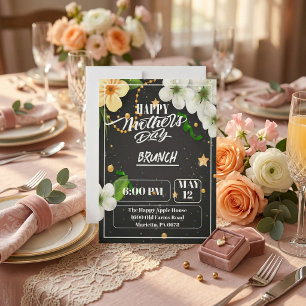 Watercolor Floral Mother's Day Brunch  Holiday Card