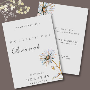 Watercolor Floral Mother's Day Brunch Invitation