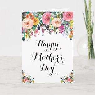 Watercolor Floral Mother's Day Card